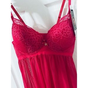 Hot Pink Lace Lingerie Set Size L